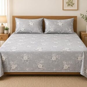 Pluma Premium King Size Bedsheet with 2 Pillow Covers | Soft & Breathable Bedding Set | Elegant Designer Bedsheet for Double Bed | Hotel Luxury Inspired Home Furnishing