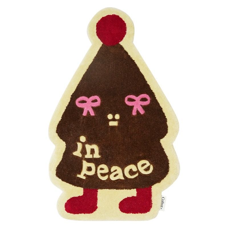 Cartoon Christmas Tree Cashmere Carpet Home Christmas Eve Non-slip Door Mat Bathroom Bathroom Mats - Image 9